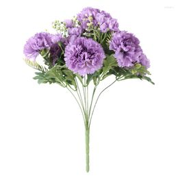 Decorative Flowers 10 Carnations Artificial Mother's Day And Bouquets For Teachers Elders.