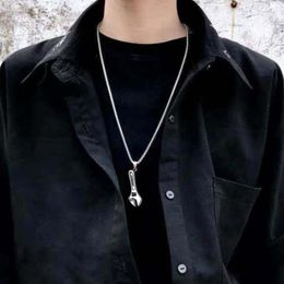 Pendant Necklaces Stainless Steel Necklace For Men Mechanical Wrench Choker Hip Hop Fashion Decoration Accessories Jewelry Gift