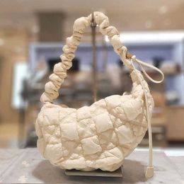 Hobo Small South Korean Cloud Bubble Bun Versatile Pleated Down Leisure Underarm Shoulder Cross Side Dumpling Bun fashion bags