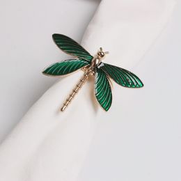 Napkin Rings 4pcs Dripping Dragonfly Button Ring el Wedding Table Cloth 230804