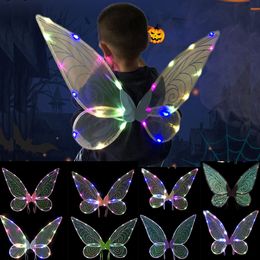 LED Light Sticks Dress Up Angel Wings for Halloween Cosplay Kids Girls Fairy Stage Performance Decoration Christmas Costume Women 230803