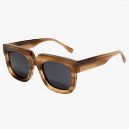 Sunglasses Evove Vintage Tortoise Polarized Men Women Amber Brown Sun Glasses For Female Male Steampunk Square Korean Style