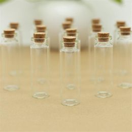 Garrafas de armazenamento rolha frascos de presente esconderijo frasco de teste artesanato em vidro 22 70 mm rolhas minúsculas 15 ml tubo pequeno 12 pçs/lote
