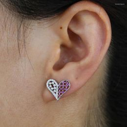 Stud Earrings 2023 Valentine's Day Gift For Lover Girlfriend High Quality 5A Cz Fresh Pearl Beads Small Heart Earring