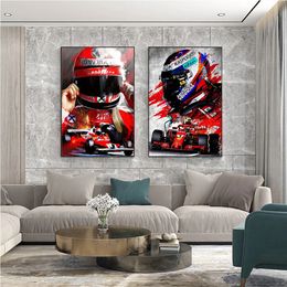 Famous Racing Car Canvas Painting Abstract Aesthetic Motorsport Posters Modern Home Decor HD Wall Art Picture for Boy's Room Decor Gift For Friend 06