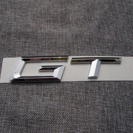 Chrome GT Letters Number Trunk Rear Emblem Badge Sticker for BMW 3 5 Series GT307N