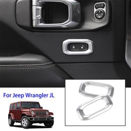 Silver Door Lock Switch Decorative Ring For Jeep Wrangler JL 2018 Factory Outlet High Quatlity Auto Internal Accessories231R