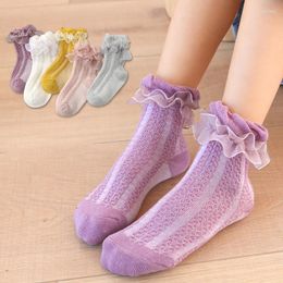 Women Socks Wholesale Baby Lace Ruffle Cotton Girls Ankle Sock Cute Toddler Princess Style Dance Accessories
