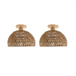 Ceiling Lights Boho (Bulb Not Included) Hallway Light Fixtures Hand Woven Decor