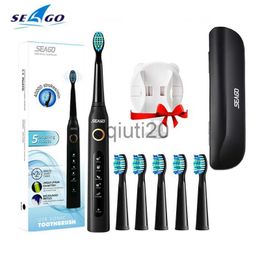 smart electric toothbrush Seago SG507B Sonic Electric Toothbrush Adult Timer Brush USB Rechargeable Electronic Tooth Brush Heads Replacement Holder Gift x0804