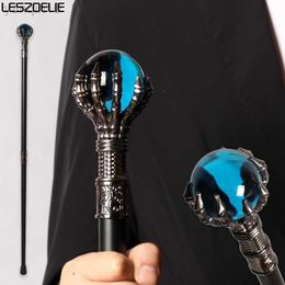 Trekking Poles 95cm Luxury Dragon Claws 50mm Lake Blue Ball Men Fashion Canes Women Elegant Vintage Walking Sticks HKD230804