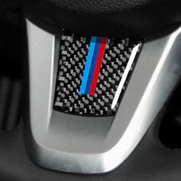For Bmw Z4 Carbon Fibre Modification Car Interior Stickers Steering Wheel M Stripe Emblem Stickers Car Styling for E89 2009-2015233W