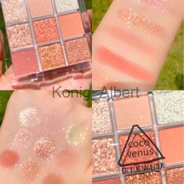 Eye Shadow 9 Colour Pressed Matte Glitter Eyeshadow Palette Waterproof Long-lasting Eyeshadow Pigment Diamond Shimmer Nude Shiny Makeup x0804