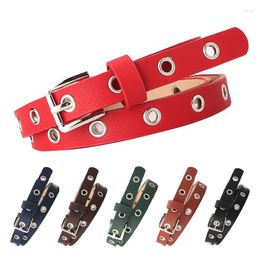 Belts Women Waistband Pu Punk Adjustable Versatile Buckle Hollowed Out Thin Waist Clothing Jeans Decorative Accessorie