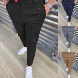 Men s Pants Summer Casual Trousers Fashion Classic Printed Plaid Black Solid Colour High Quality Formal Suit Male XL 230804