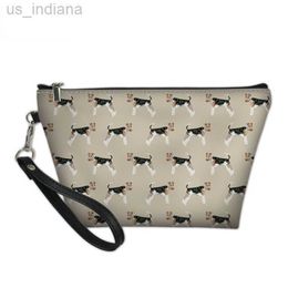 Cosmetic Bags Cases Women's makeup box used for makeup lines foxhounds dogs printed ladies portable makeup boxes travel organizers face wash bags Z230804