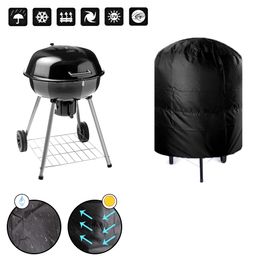 BBQ Tools Accessories 210D Waterproof Grill Barbeque Cover Outdoor Rain Barbacoa Anti Dust Protector For Gas Charcoal Electric Barbe 230804