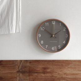 Wall Clocks Simple And Modern Solid Wood Clock Living Room Personalised Creativity Fashion Home Decoration Nordic Bedroom Mute