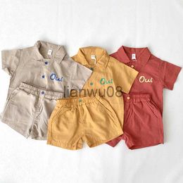 Clothing Sets Children's Clothing Sets xxx Boys And Girls Clothes Short Sleeve Polo ShirtPant Kids 2Pcs Suit Cotton 2022 Summer Baby Outfit x0803
