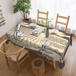 Table Cloth Visit Arrakis Classic Tablecloth 54x72in Soft Decorative Border Indoor/Outdoor