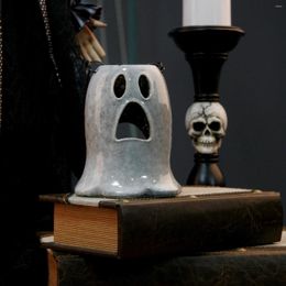 Candle Holders Halloween Candlestick And Ghost Festival Ceramic Props Atmosphere Window Decoration Wind Lamp