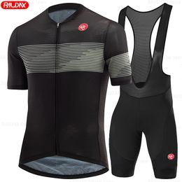 Cycling Jersey Sets est Raudax Youth Shirts Triathlon Set Breathable Summer Clothing Mountain Bike Riding Clothes 230803