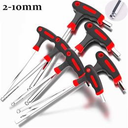 Tools Bicycle T-Handle Mountain Bike Road Bike Tool 2-10mm Alloy Steel Hexagon Wrench Bicycle Repair Tool Kit for Footrest Headrest HKD230804