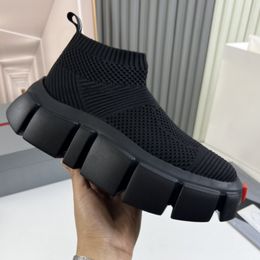 Mode -Strick -Stretchschlauch Dicke Boden Antiskid -Schuhe Herren Sportbekleidung Marke Designer Leisure Man Network Technologie Bein Haut atmen frei Running Schuhe 45