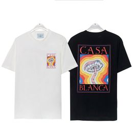 Men'S T-Shirts Casablanc Shirt Luxury Men T Spring Summer New Style Rainbow Mushroom Round Neck Short Seeves Breathable Cotton Designe Dhv09