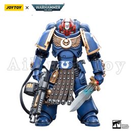 Military Figures JOYTOY 1/18 Action Figure 40K Intercessor Veteran Sergeant Brother Aeontas Anime Military Model 230803