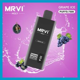 Mrvi Holy 7500 Puffs Disposable Vape Pen E Cigarette Device With 600mAh Battery 15ml Pod Prefilled Catridge rechargeable Screen Show Prime