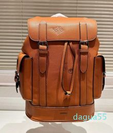 brown designer bag backpack men back pack purse leather travel backpacks rucksack women book bag Large School Bags