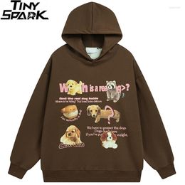 Erkek Hoodies 2023 Hoodie Street Giyim Sweatshirt Komik Köpek Grafik Haruku Pamuklu Erkekler Kapüşonlu Kazak Hip Hop Gevşek Y2K Unisex Giyim