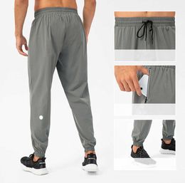 LL Men Jogger Long Pants Sport Yoga Outfit Cycling Drawstring Gym Pockets Sweatpants Trousers Men's Casual Elastic Waist fitness LU-2023