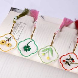 Chinese Style Products Chinese DIY Embroidery Bookmark Flower Pattern Handmade Needlework Cross Stitch Art Painting Sewing Craft Gift Home Decor