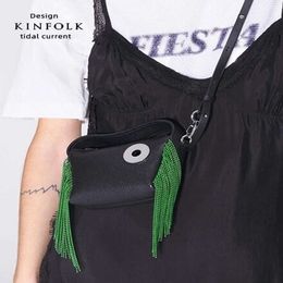 Fashion Design Beaded Chain Circle Tassel Mini Tramp Bag Cell Phone Bag Shoulder Crossbody Bag 0808