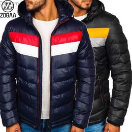 Men's Jackets ZOGAA Winter Fashion Slim Fit Men's Cotton-padded Clothes Warm Color Matching Jacket Casual Trend Men's Padded Jacket T230804