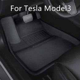 For Tesla Model 3 2021 Floor Mat Waterproof Non-slip Modified Model3 Accessories 3Pcs/Set Fully Surrounded Special Foot Pad H220415 226f