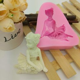 Baking Moulds Food Grade Liquid Silicone Mold Little Girl Shape Fondant Cake Tool Decoration Accessories Soap Making Supplies