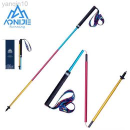 Trekking Poles AONIJIE Hiking Poles Carbon Fiber Aluminum Trekking Pole Lightweight Folding Quick Lock Trail Running Walking Stick E4201 E4204 HKD230804