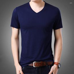 Men's T Shirts Men Short-sleeved Cotton Shirt 2023 Summer Tops Tees Clothing Half Sleeve Jke806