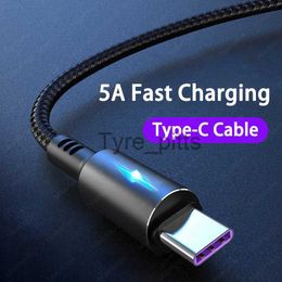 Chargers/Cables USB Type C Cable 5A Fast Charging Micro USB Data Cord With LED Indicator For Samsung Xiaomi Huawei Phone Quick Charge USB C Wire x0804