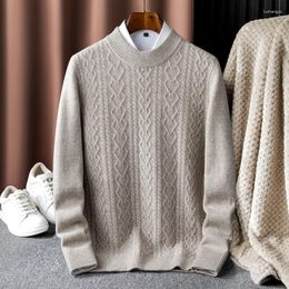 Men's Sweaters Arrival Autumn And Winter Cashmere Sweater Youth Fashion Color Block Knitwear Thickened High Quality Size S-6XL