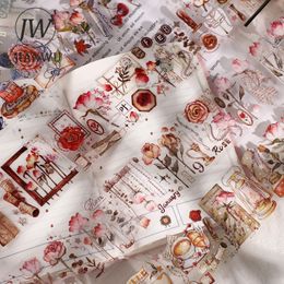 Adhesive Tapes JIANWU 56RollsSet Multisize Cute Journal Decoration PET Washi Tape Romantic Flowers DIY Scrapbooking Masking Stationery 2016 230804