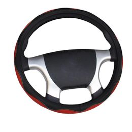 Auto Truck Car Steering Wheel Cover Diameters For 36 38 40 42 45 47 50CM 7 Big truck Waggon Leather Rainbow Braid Steering-wheel195P