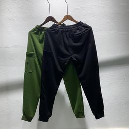 Men's Pants 2023 Spring Autumn Side Pocket Patch Embroidery Sweatpants Men Women Army Green Sweatpant Casual Cotton