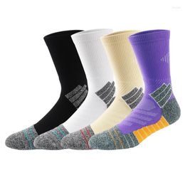 Sports Socks Elite Basketball Men's And Women's Medium Long Tube Thickened Towel Bottom Sweat Absorbing Breathable Non Slip