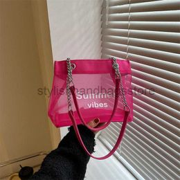 Shoulder Bags Letter printed large capacity fashionable chain shoulder bag for women's 2023 summer new westernized casual bag underarm bagstylishhandbagsstore