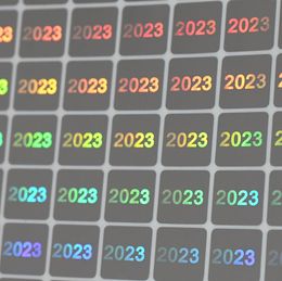 Adhesive Stickers 2023 hologram tamper evident holographic stickers Green and silver Hologram sticker 15x15mm 230803