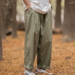 Men's Pants 4-color Casual Men Fashion Oversized Wide Leg Japanese Streetwear Hip-hop Loose Straight Mens Trousers